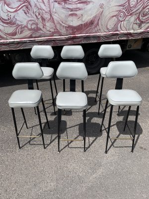 Set of Six Vintage Bar Stools