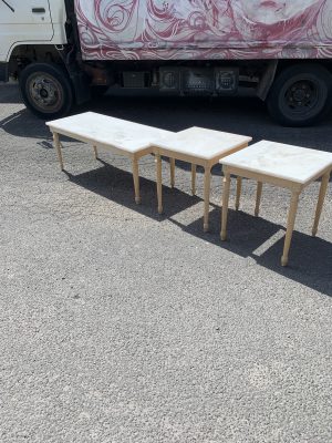 Set of 3 Marble/Quartz Tables