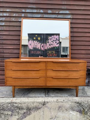 Hayson MCM Teak Dresser with Mirror
