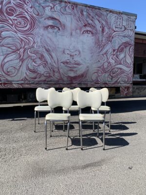 Set of Five Vinyl Dining chairs