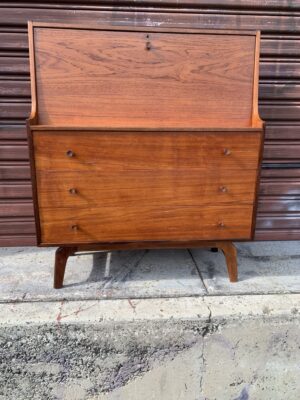 MCM Teak Bureau Chest of Drawers Secretaire