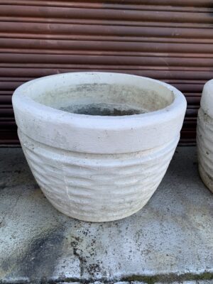 Vintage MCM Concrete Plant Pots