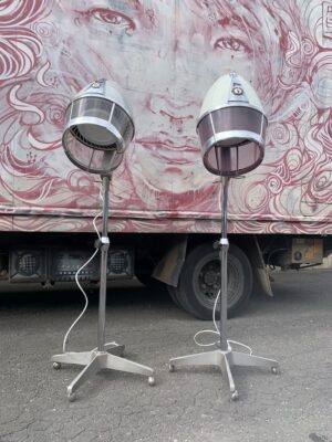 2x 1960's Hairdryers Converted to Floor Lamps