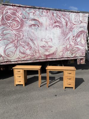 Matching Solid Oak Desks (Pair)